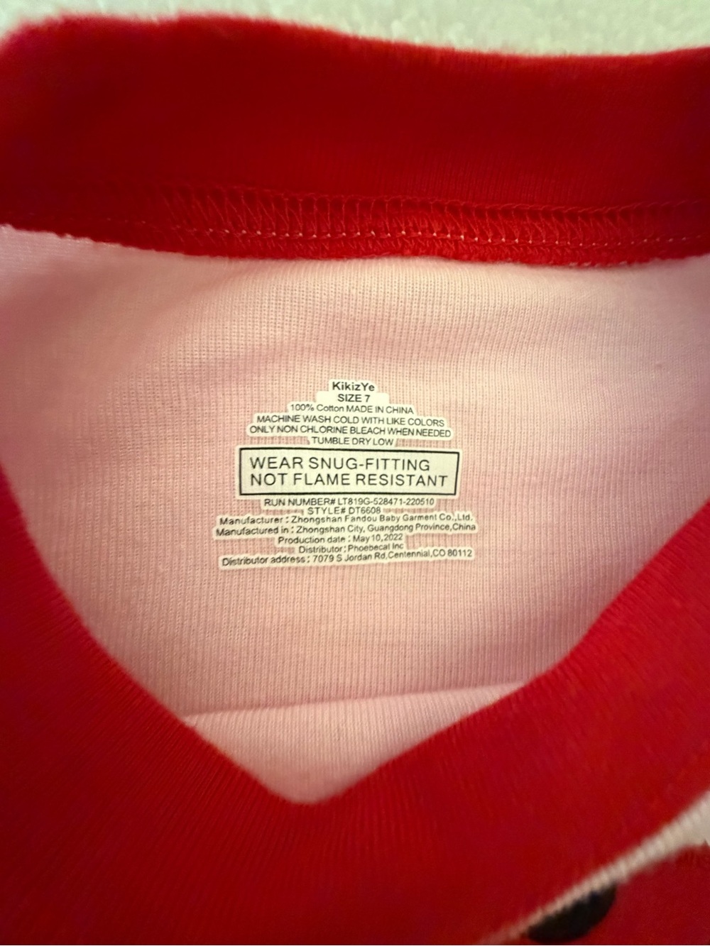 Red & Pink Ladybug Pajama Set - Picture 4 of 7